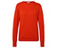 Pull orange à manches longues.
