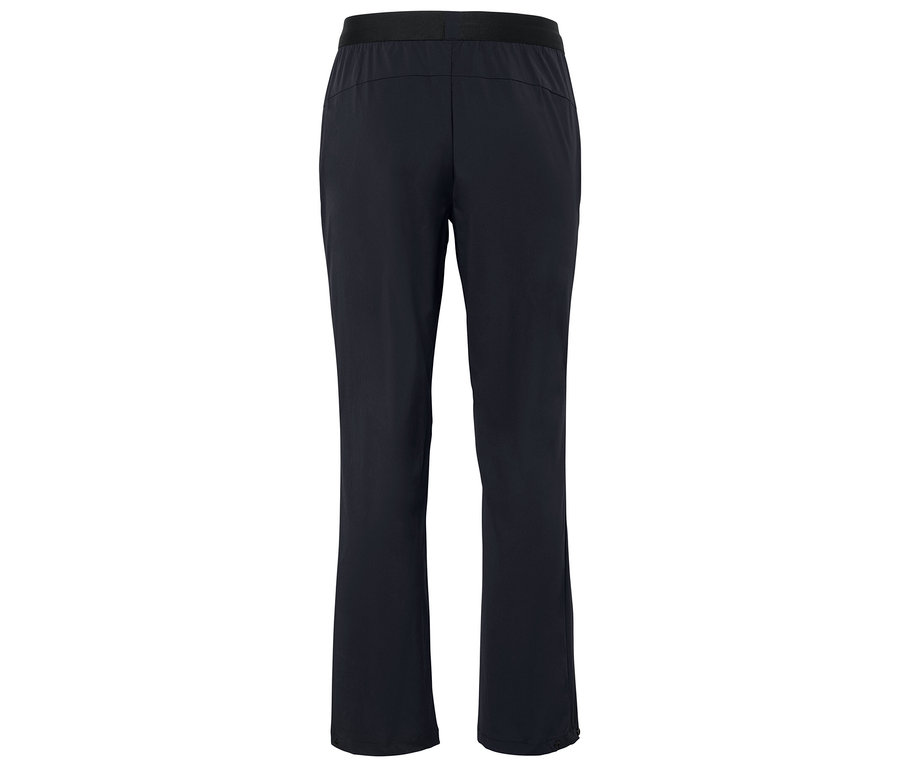 Pantalon bleu marine avec taille élastique, vue de dos.