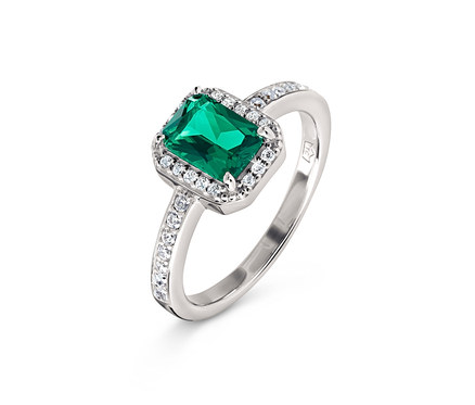 Bague en argent 925 « Royal Green »
