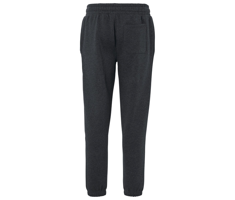 Pantalon de survêtement gris foncé vu de dos.