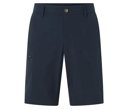 Shorts bleu marine avec bouton et poche zippée.