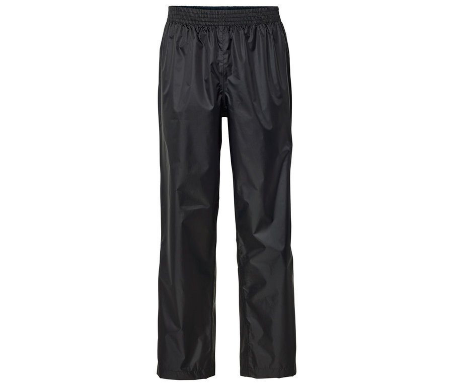 Pantalon de pluie noir avec taille élastique.