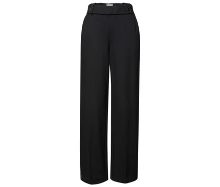 Pantalon Straight Leg noir avec galon Street One