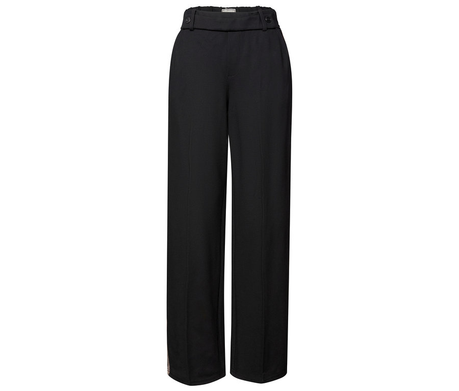 Pantalon Straight Leg noir avec galon Street One
