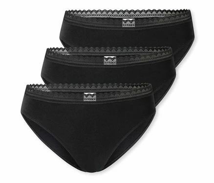 Trois slips Rio SCHIESSER noirs.