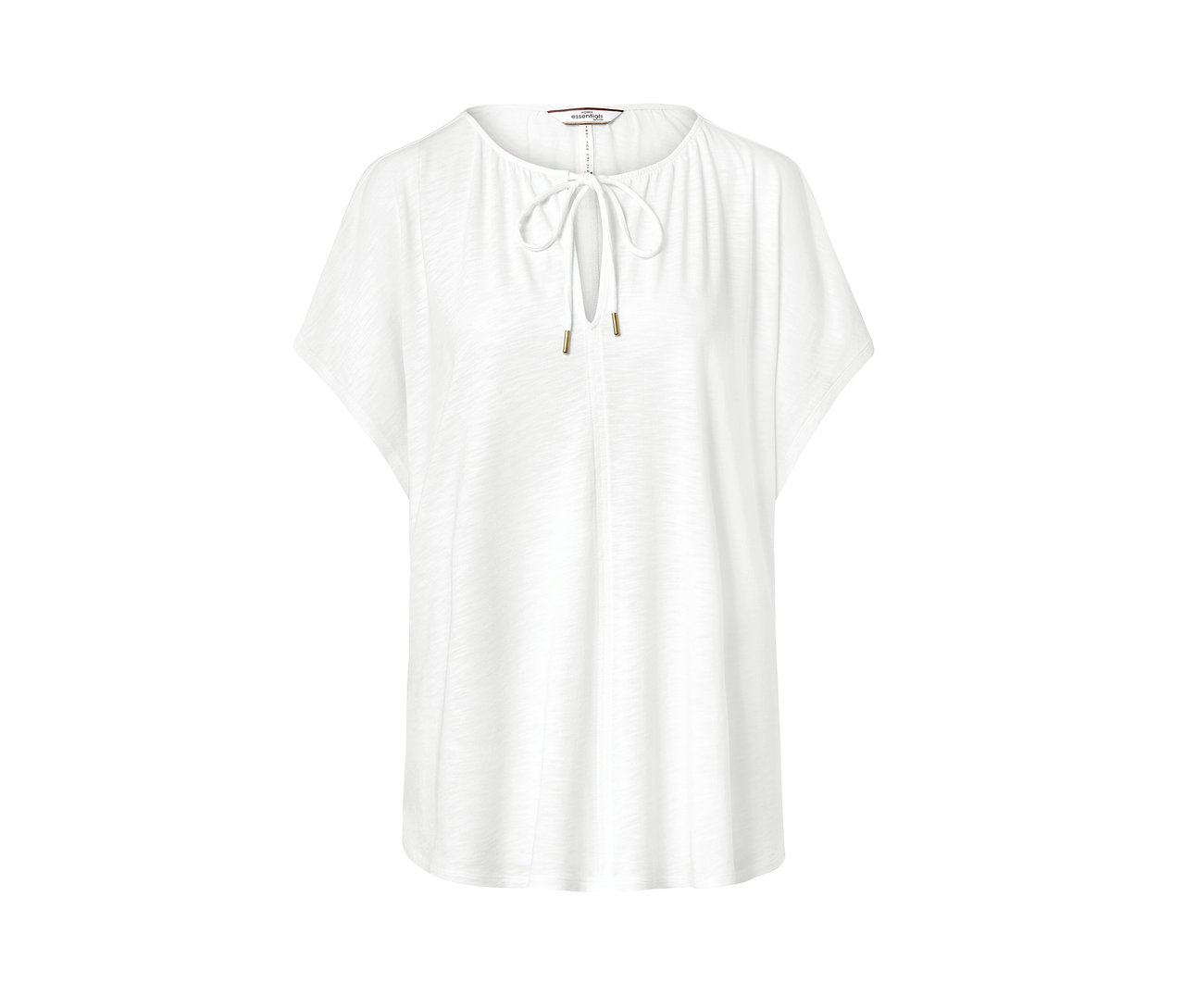 Blouse blanche avec lien à nouer.