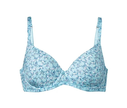 Soutien-gorge à coques turquoise à mémoire de forme.