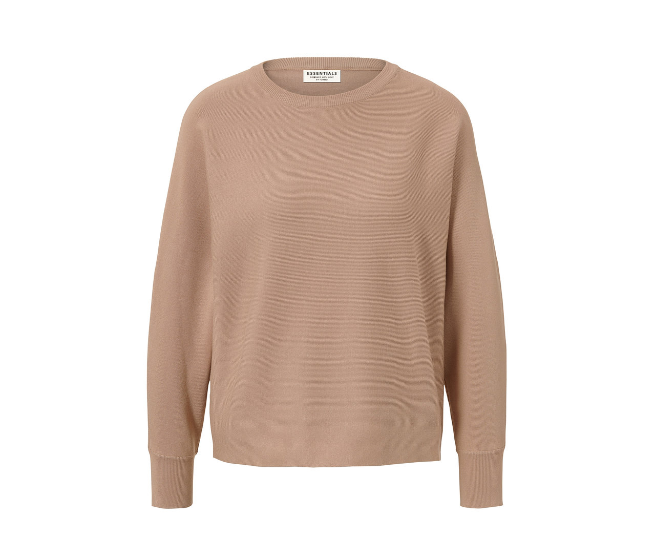 Pull en maille fine beige.