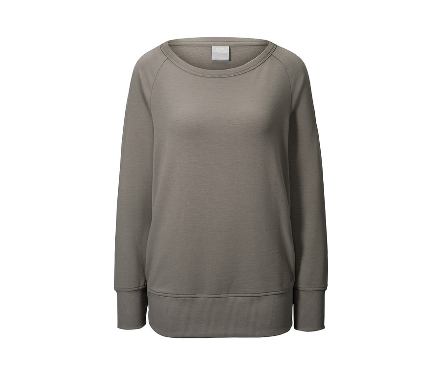 Sweat-shirt de yoga gris.