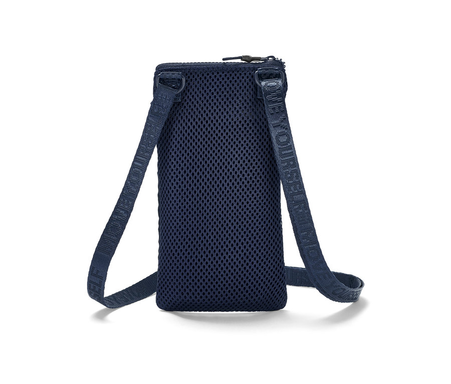 Sac à bandoulière bleu pour smartphone.