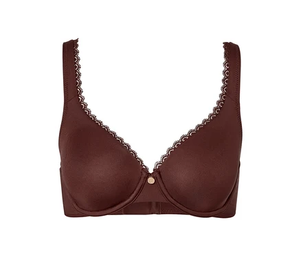 Soutien-gorge à armatures marron.