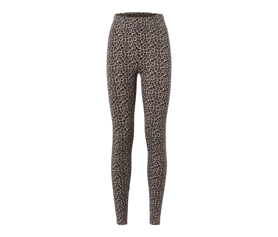 Un legging imprimé avec un imprimé animalier intégral.
