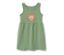 Robe en jersey verte pour enfant avec imprimé lion.