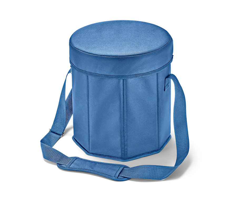 Sac isotherme 2 en 1 bleu avec bandoulière.