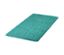 Tapis rectangulaire turquoise sur fond blanc.