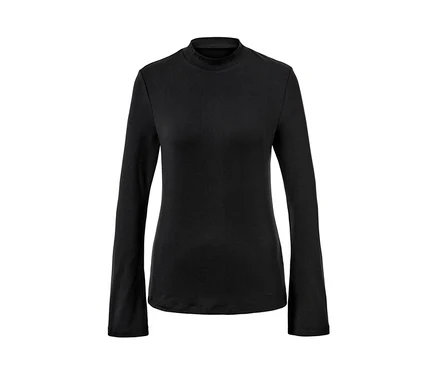 T-shirt de sport à manches longues noir.
