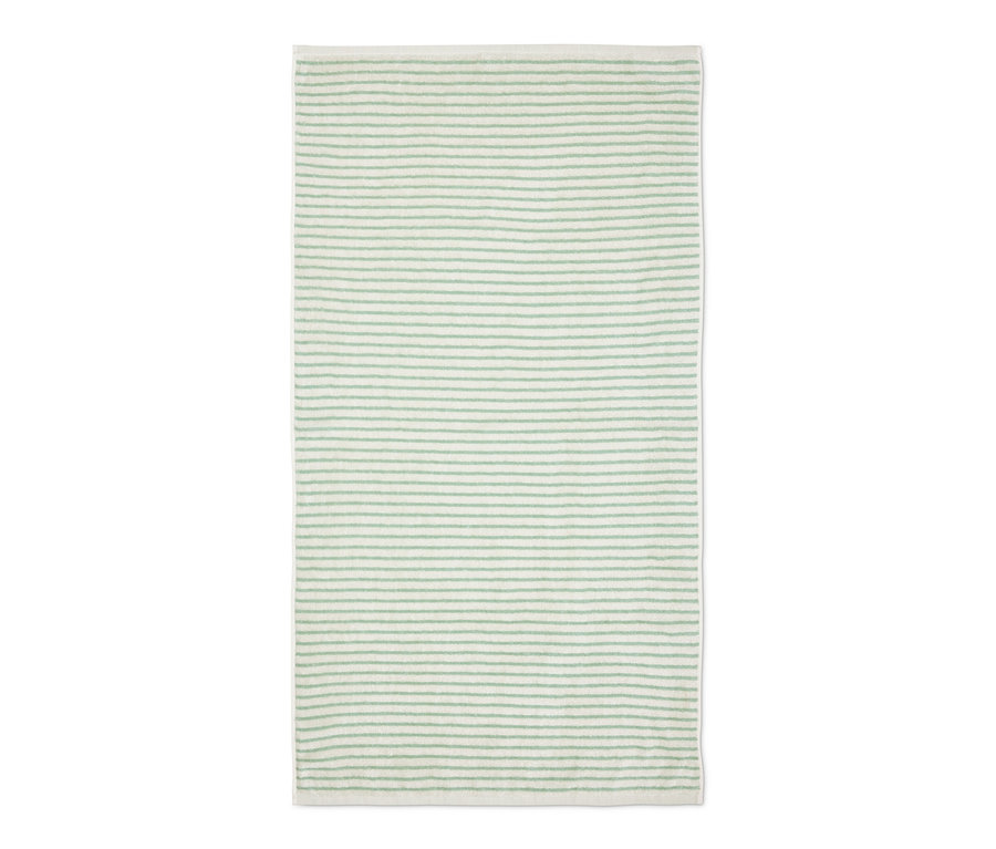 Drap de bain rayé, vert.