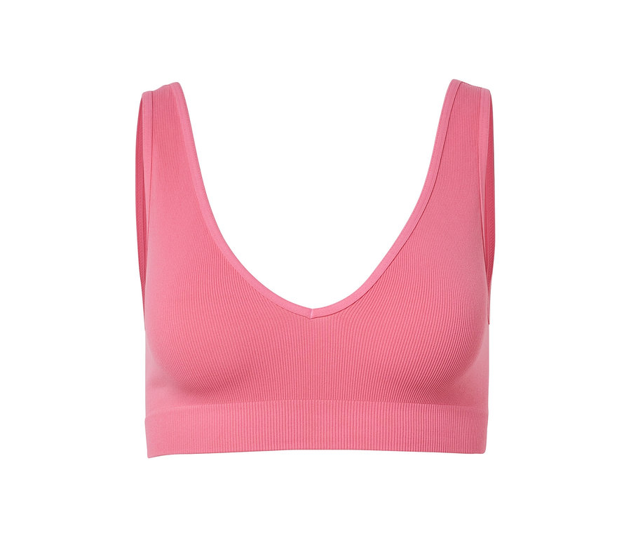 Brassière rose vif sans coutures.