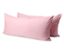 Deux taies d’oreiller roses en microfibre, env. 80 x 40 cm.
