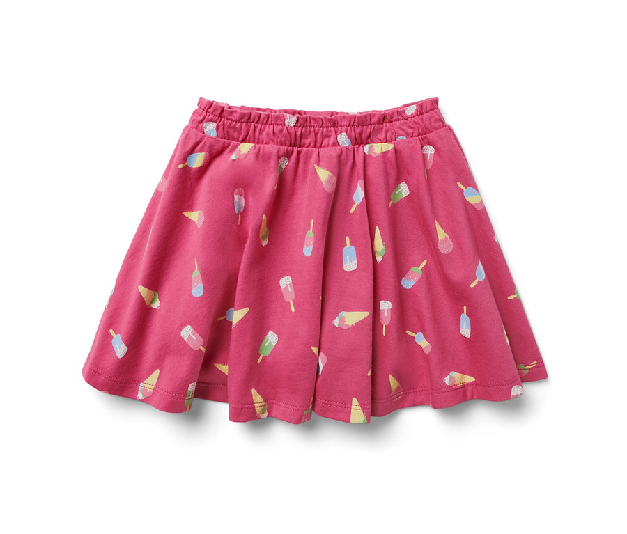 Jupe rose en jersey pour enfants avec pantalon, imprimé glace.
