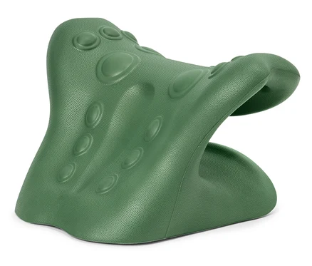 Appareil de massage de cou vert.