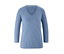 Haut bleu moyen<br>Pantalon Crème-rose-bleu clair à rayures