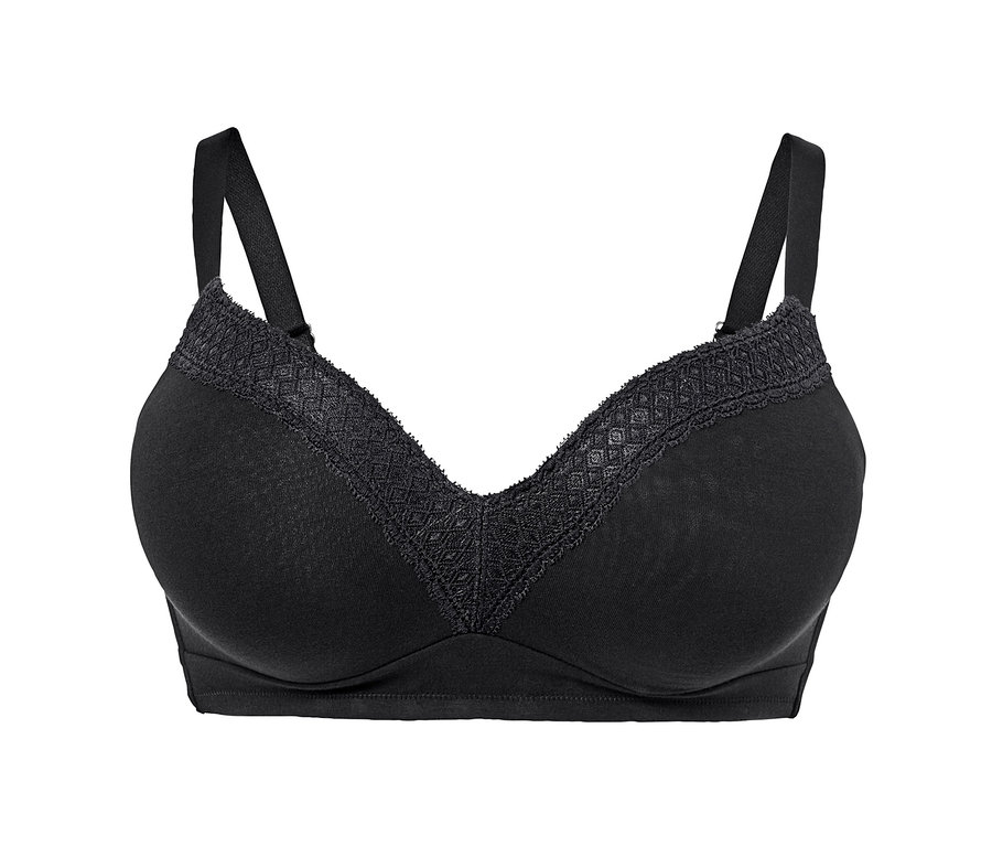 Soutien-gorge souple noir.