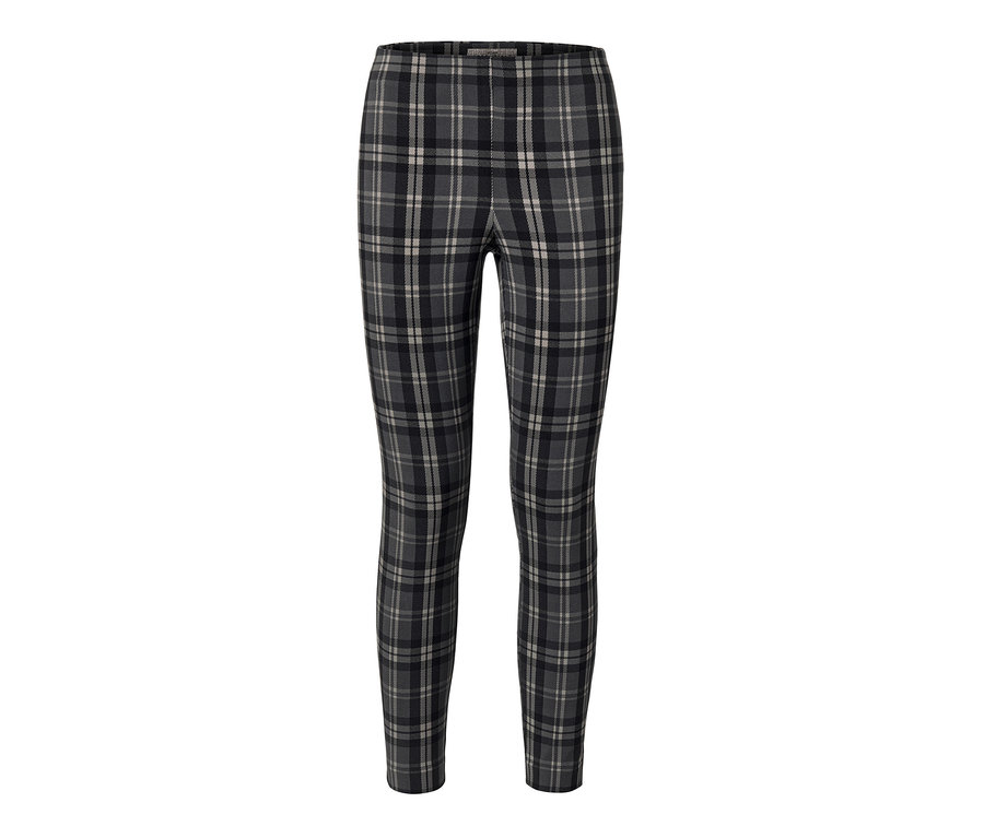 Pantalon stretch à carreaux.