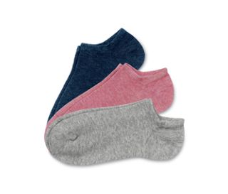 1x bleu foncé chiné, 1x rose chiné, 1x gris clair foncé