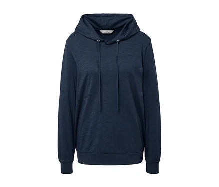 Sweat en jersey bleu marine.