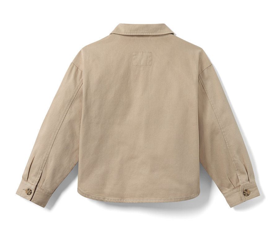 Vue arrière d'une veste en denim pour enfant.