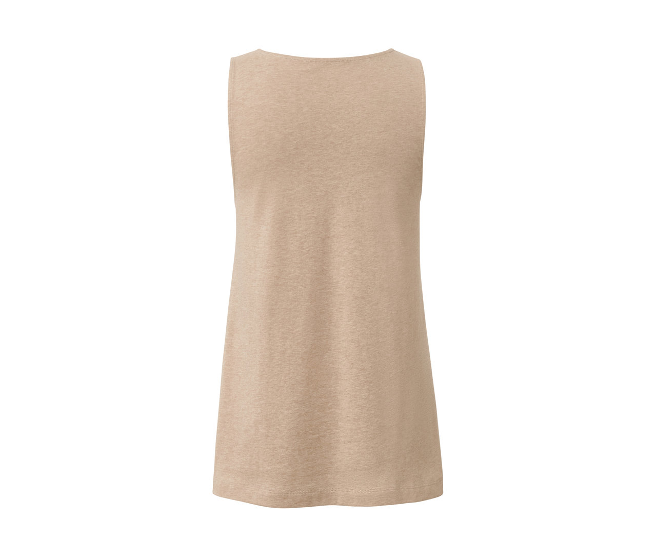 Haut beige chiné avec patte de boutonnage.