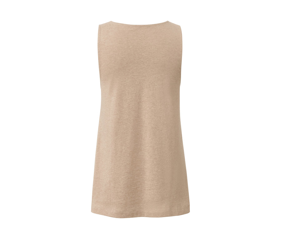 Haut beige chiné avec patte de boutonnage.