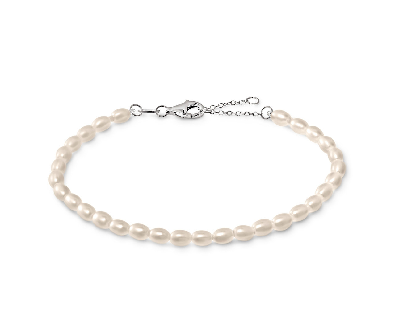 Bracelet argent 925 perles minuscules sur fond blanc.