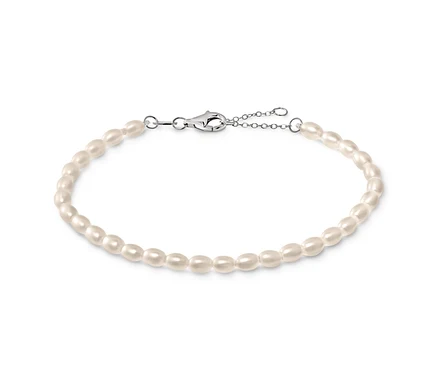 Bracelet argent 925 perles minuscules sur fond blanc.