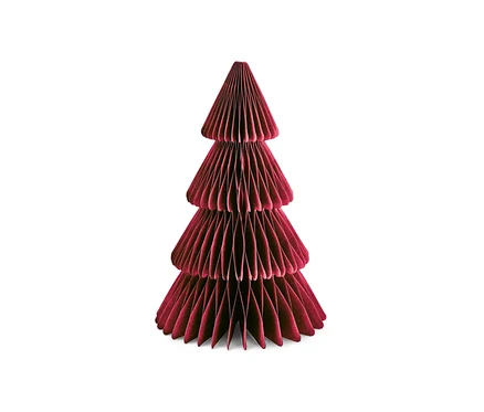 Arbre en papier pliable rouge, de taille moyenne.