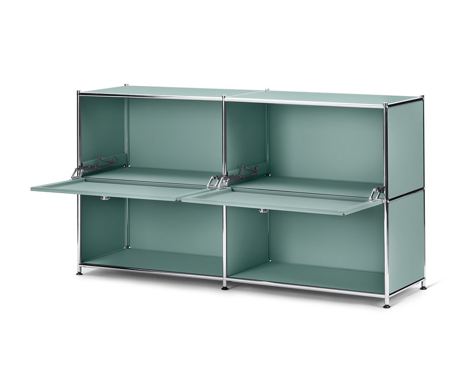 Buffet « CN3 » vert sauge avec 2 rabats amovibles.