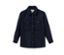 Veste bleu marine NAH/STUDIO en laine recyclée avec col et boutons.