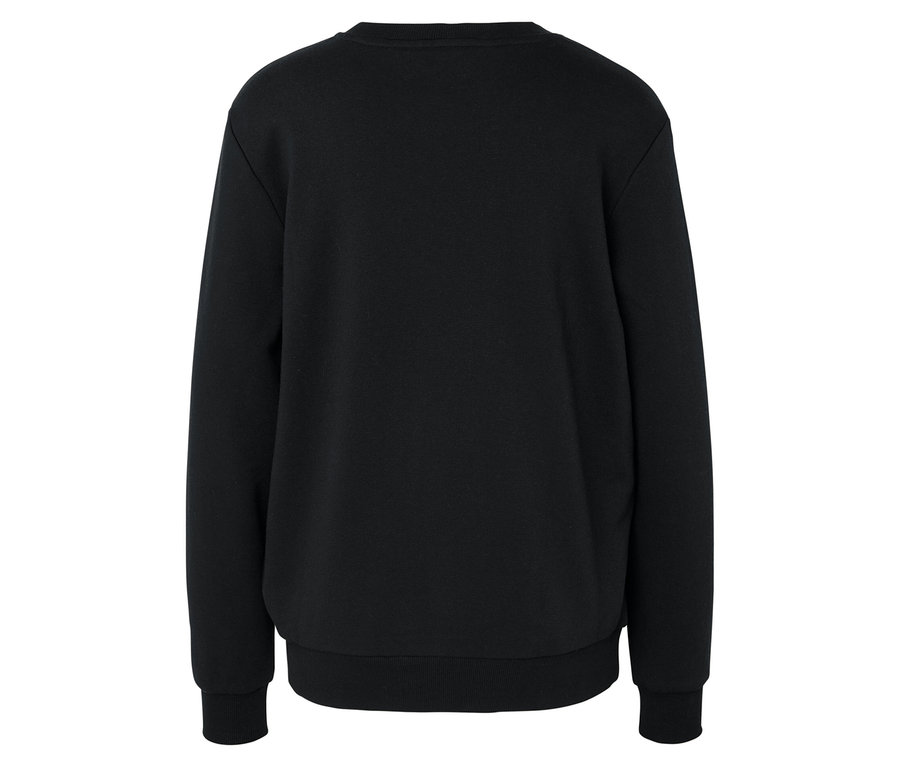 Vue arrière d'un sweat-shirt noir.