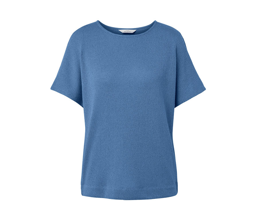 T-shirt structuré bleu.