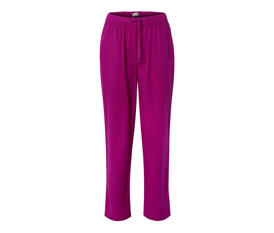 Pantalon en lin, rouge baie.