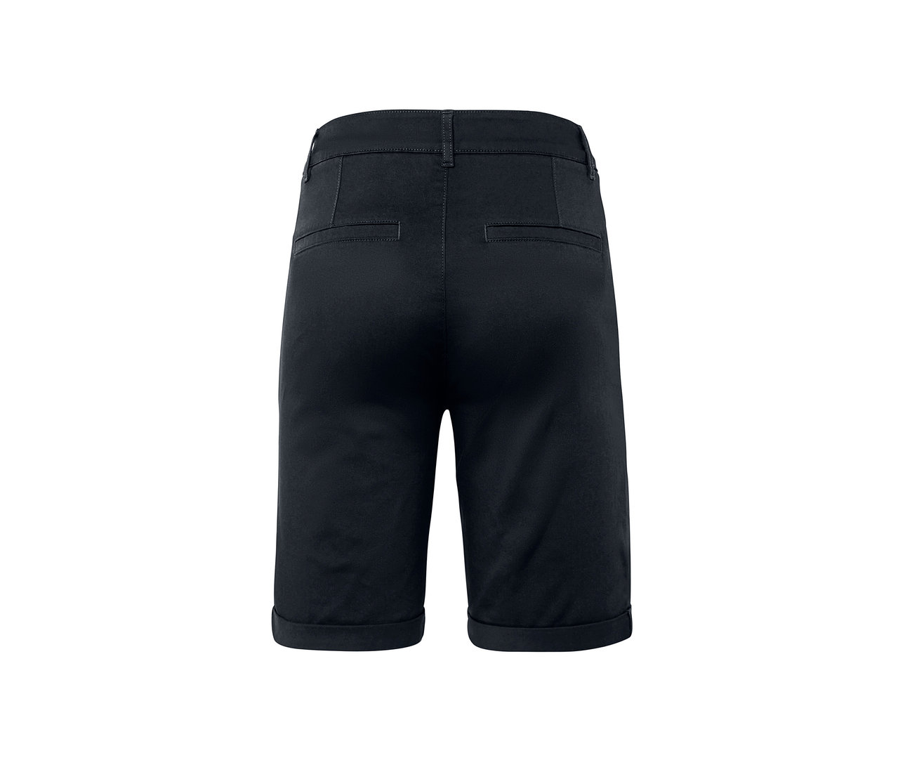 Vue arrière du short chino bleu marine.