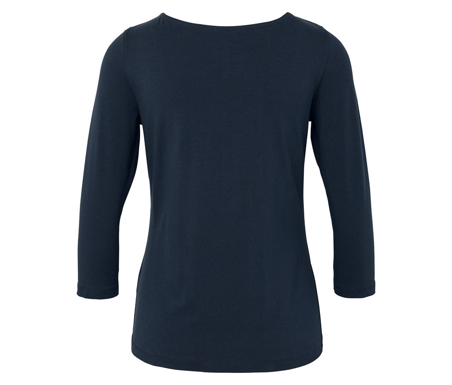 T-shirt marine à manches longues.