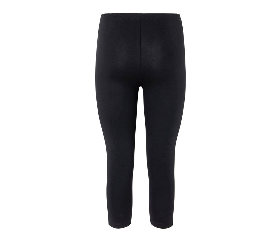 Legging 3/4 noir avec détail, vue arrière.