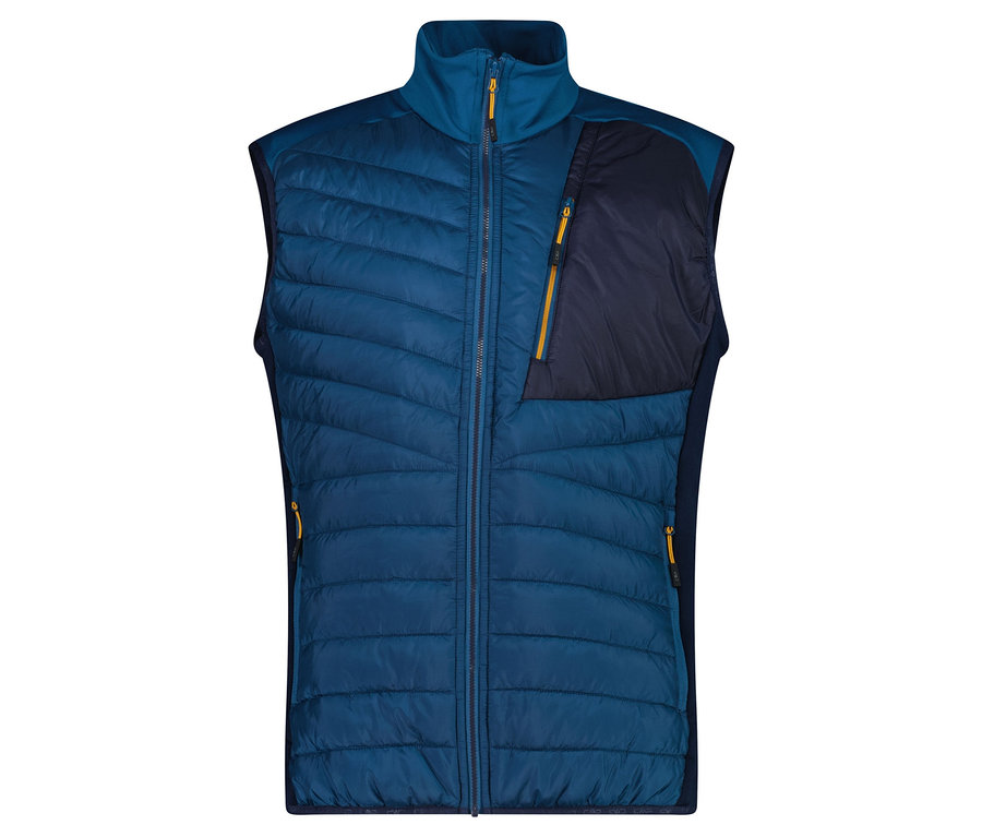 Veste matelassée bleu turquoise avec fermeture éclair et poches.