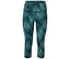 Leggings vert et bleu avec motif zébré.