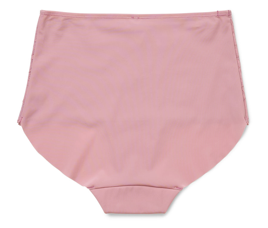 Culotte rose taille haute sur fond blanc.