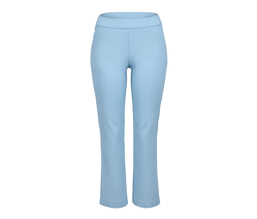 Pantalon stretch 7/8 bleu clair.
