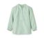 Blouse vert clair en lin à manches longues et boutons. Blouse NAH/STUDIO | Mélange de coton et de lin, Caribbean, Sake