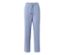 Pantalon de pyjama bleu à motif floral.